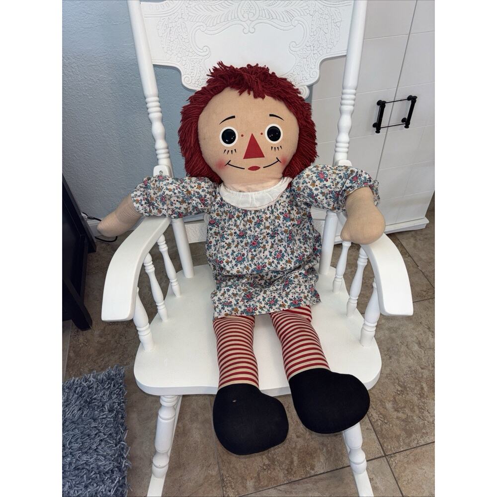 Rare Vintage 1960's 39” Annabelle The Original Knickerbocker Raggedy Ann Doll